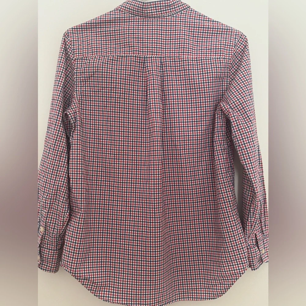 Ralph Lauren Boys 100% Cotton button down shirt Blue Red White Collegiate preppy